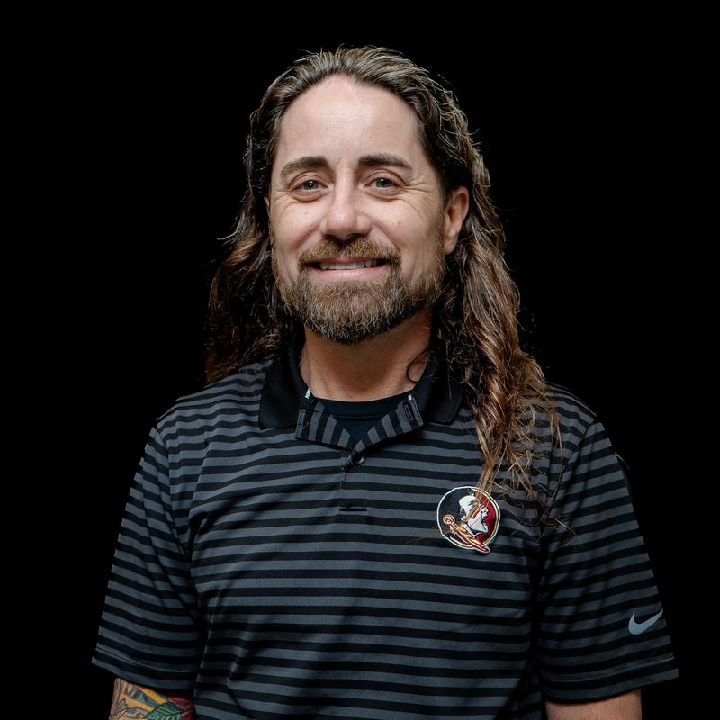 Brent, photographed on the shop’s black backdrop.