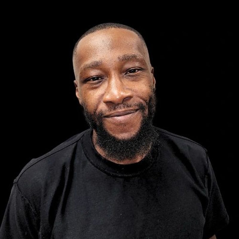 Eric, photographed on the shop’s black backdrop.