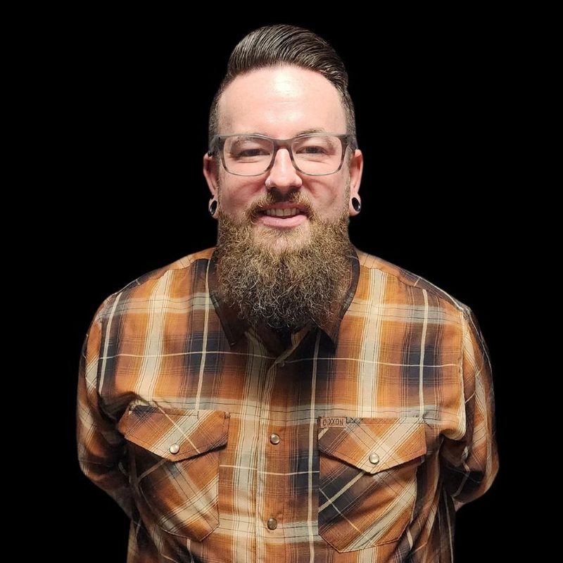 Josh, photographed on the shop’s black backdrop.