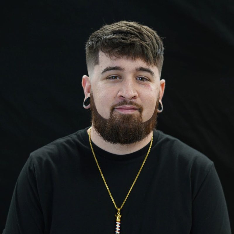 Kyle, photographed on the shop’s black backdrop.