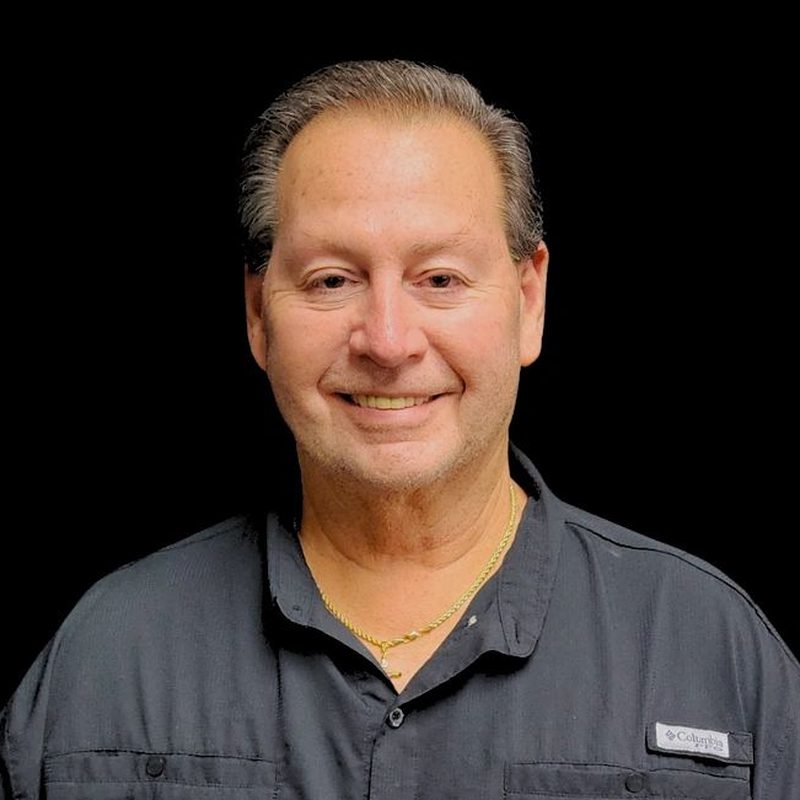 Mickey, photographed on the shop’s black backdrop.